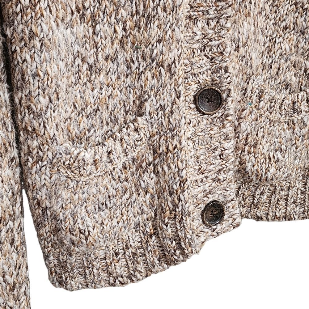 Vintage Eddie Bauer Cardigan Sweater Sz M Wool Alpaca Grandpa Professer - Picture 3 of 7